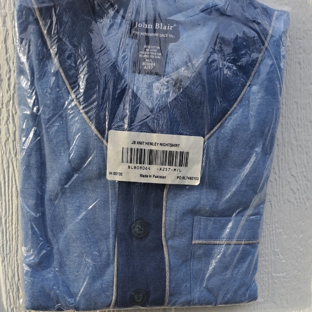 John Blair Nightshirt Sleepwear Pajamas Size Medium Large  All Cotton New  Mens